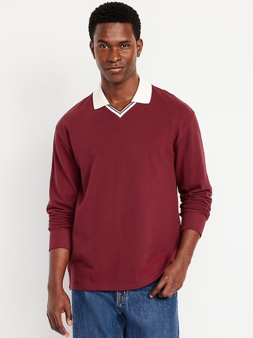Image number 1 showing, Loose Fit Pique Polo