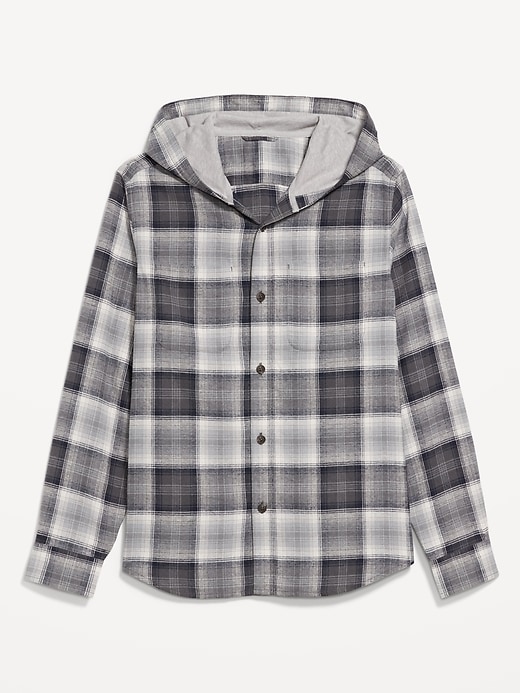 Image number 4 showing, Hooded Plaid Flannel Shirt