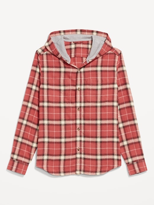 Image number 4 showing, Hooded Plaid Flannel Shirt