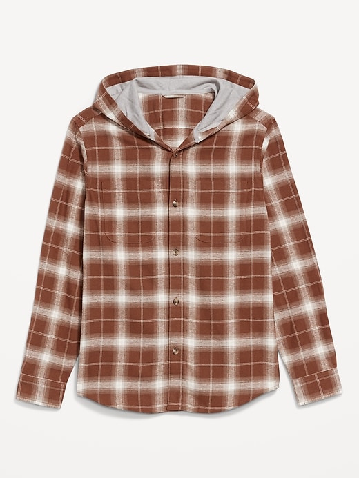 Image number 4 showing, Hooded Plaid Flannel Shirt