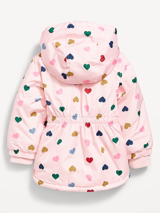Image number 2 showing, Water-Resistant Snow Jacket for Toddler Girls