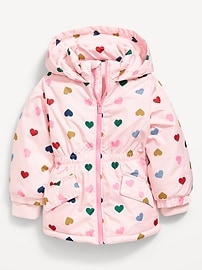 Image number 1 showing, Water-Resistant Snow Jacket for Toddler Girls