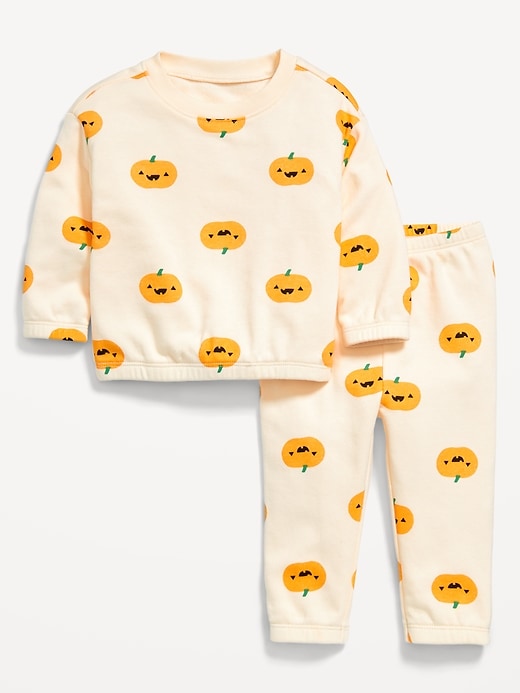 View large product image 2 of 4. Printed French Terry Sweatshirt and Pants Set for Baby