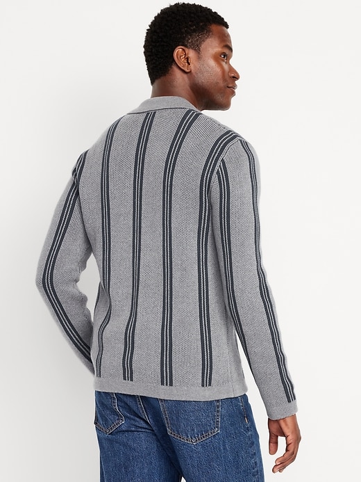 Image number 2 showing, Striped Button-Front Cardigan Sweater