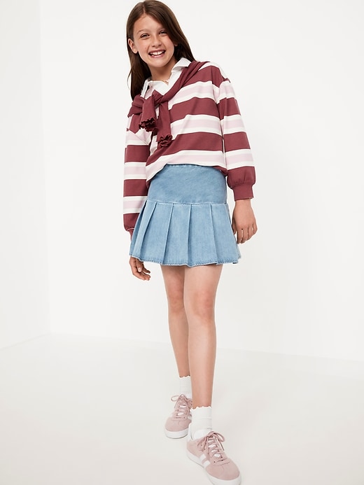 View large product image 2 of 3. Pleated Jean Skirt for Girls