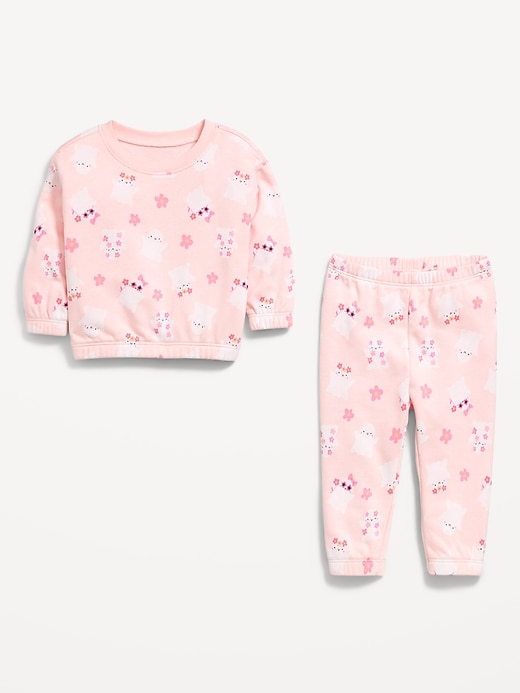 Image number 3 showing, Printed French Terry Sweatshirt and Pants Set for Baby
