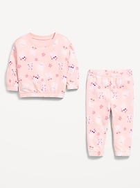 View large product image 3 of 3. Printed French Terry Sweatshirt and Pants Set for Baby