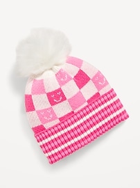 Image number 1 showing, Printed Beanie for Girls