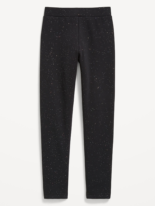 L'image numéro 1 présente Legging long en molleton à taille haute pour fille