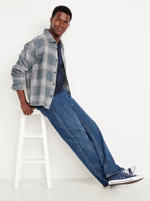 Image number 3 showing, Cropped Plaid Flannel Shirt