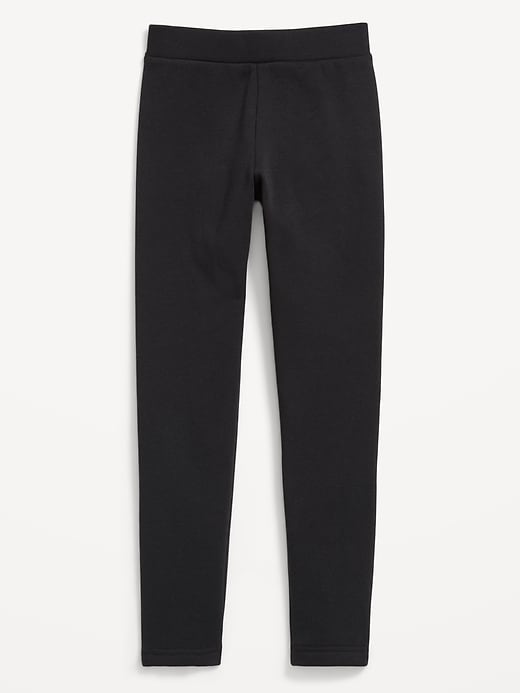 L'image numéro 1 présente Legging long en molleton à taille haute pour fille