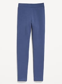 Image number 1 showing, High-Waisted Full-Length Fleece Leggings for Girls