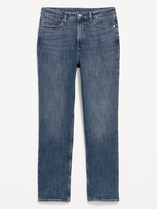 Image number 8 showing, Extra High-Waisted Straight Jeans