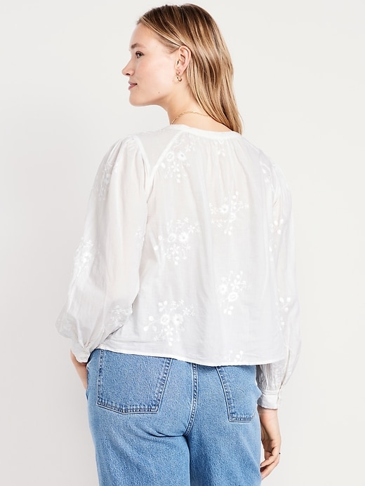 Image number 6 showing, Button-Down Embroidered Top