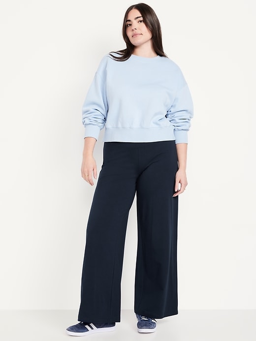 L'image numéro 5 présente Legging en jersey à taille mi-basse et à jambe ultra-large
