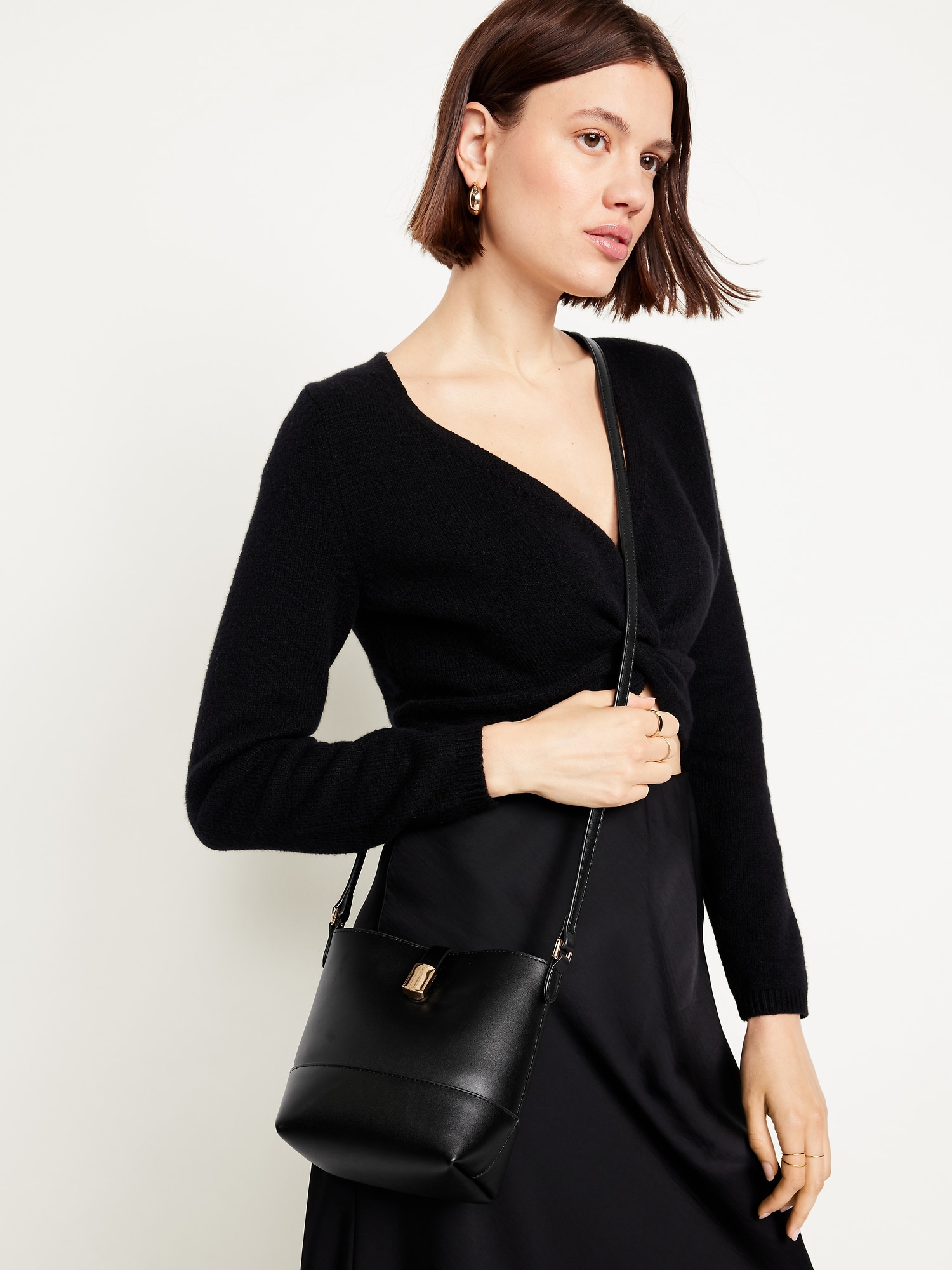 Small Preppy Bucket Crossbody Bag