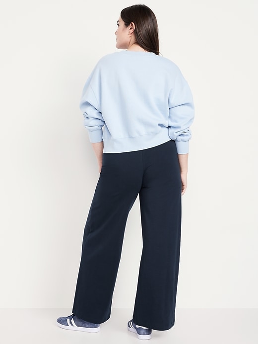 L'image numéro 6 présente Legging en jersey à taille mi-basse et à jambe ultra-large