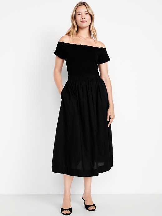 Image number 4 showing, Smocked Midi Skirt