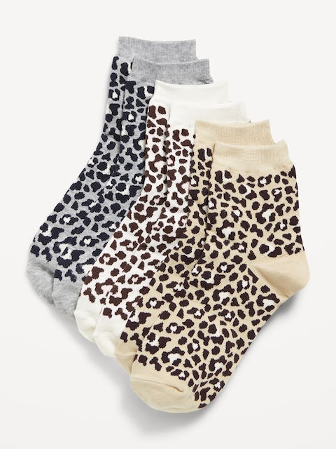 Novelty Quarter Crew Socks 3-Pack for Women - Animals