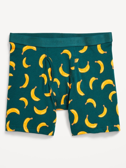 Soft-Washed Boxer Briefs -- 6.25-inch inseam - Banana Pattern
