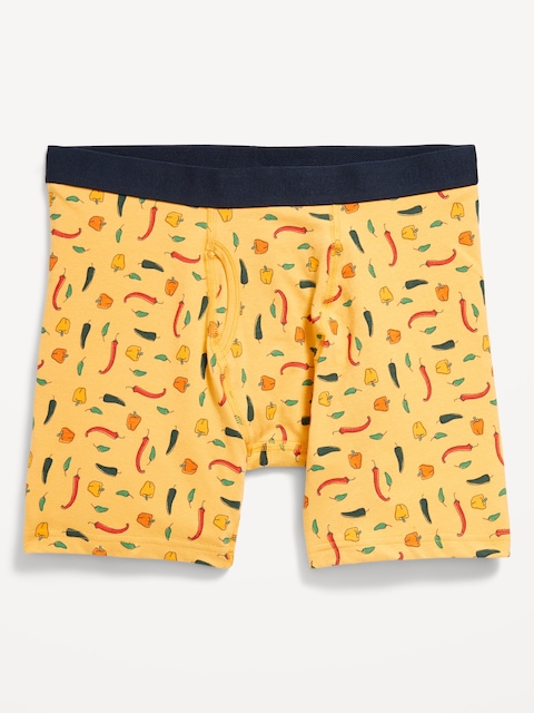 Soft-Washed Boxer Briefs -- 6.25-inch inseam - Hot Peppers