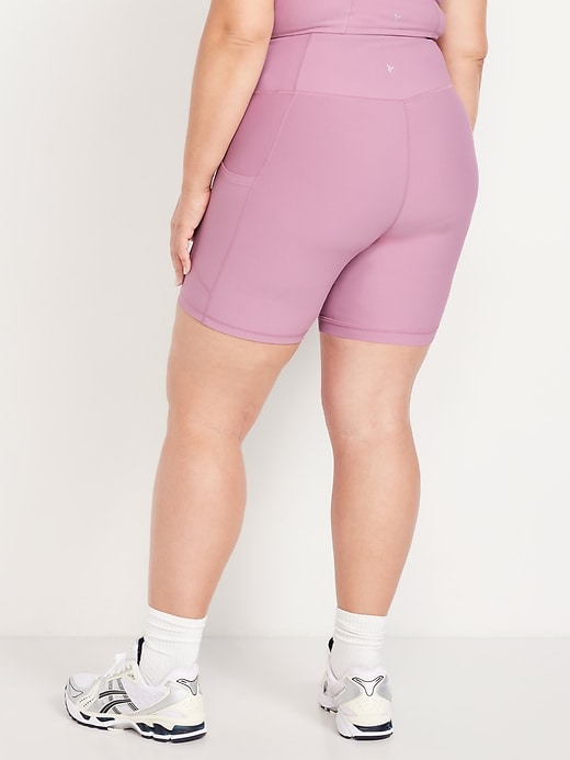 Image number 7 showing, High-Waisted PowerSoft Pocket Biker Shorts -- 6-inch inseam