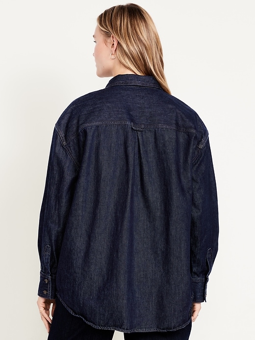 Image number 6 showing, Boyfriend Button-Down Jean Tunic