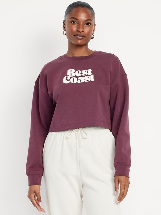 Image number 1 showing, Dynamic Fleece Oversized Crop Sweatshirt