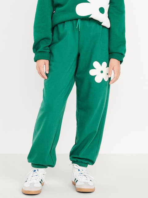 Pantalon de jogging rétro à taille haute pour Fille - Vert