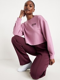 Image number 3 showing, Dynamic Fleece Oversized Crop Sweatshirt