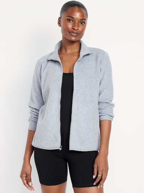 Performance Microfleece Full-Zip Jacket - Light Heather Gray