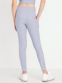 L'image numéro 2 présente Legging Performance PowerSoft côtelé longueur 7/8 à taille haute pour fille