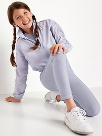 L'image numéro 3 présente Legging Performance PowerSoft côtelé longueur 7/8 à taille haute pour fille