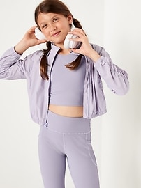 L'image numéro 3 présente Soutien-gorge de sport long Powersoft côtelé pour fille