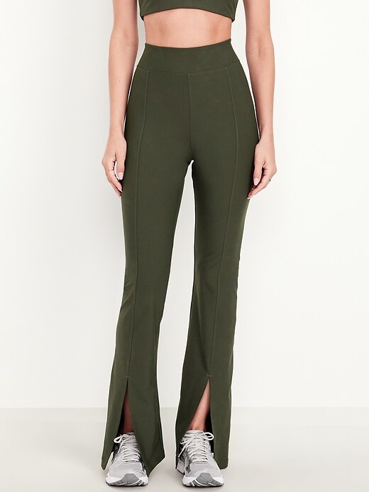 Image number 1 showing, Extra High-Waisted PowerSoft Split-Flare Leggings