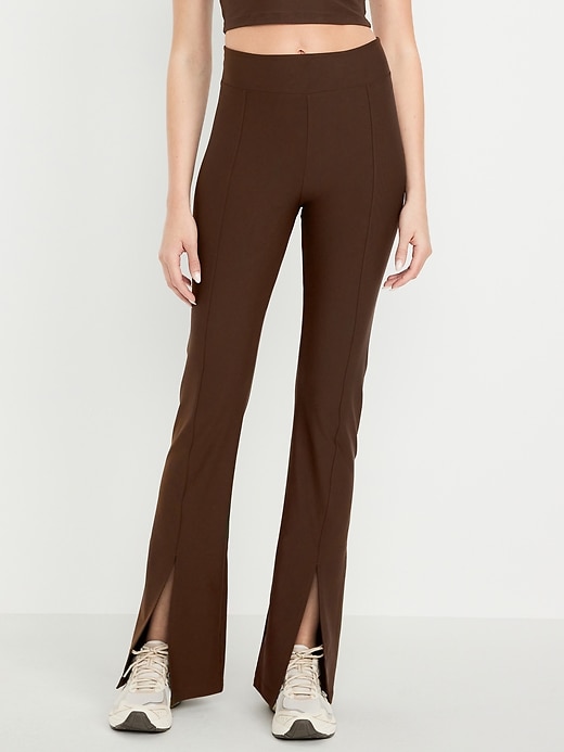 Image number 1 showing, Extra High-Waisted PowerSoft Split-Flare Leggings