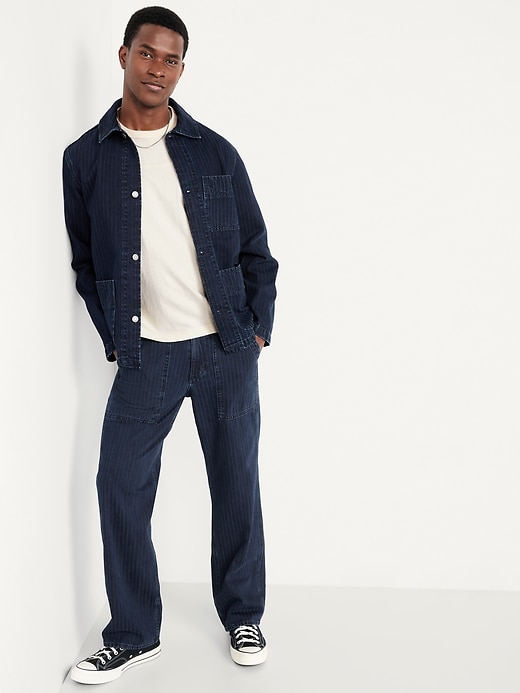 Image number 3 showing, 90's Loose Striped-Dobby Jeans