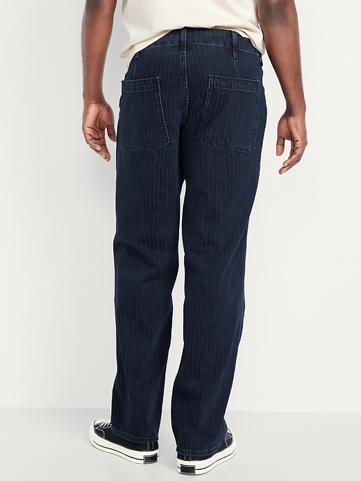 Image number 2 showing, 90's Loose Striped-Dobby Jeans