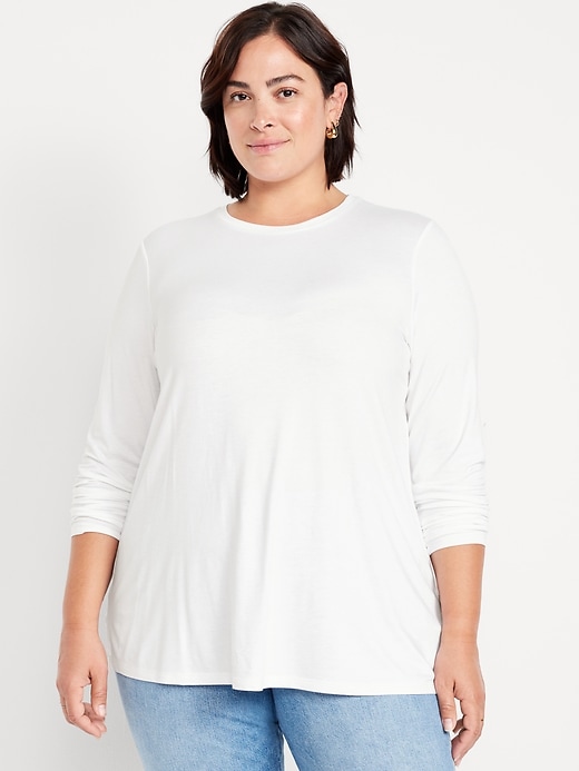 Image number 5 showing, Luxe Long-Sleeve Crew-Neck Tunic