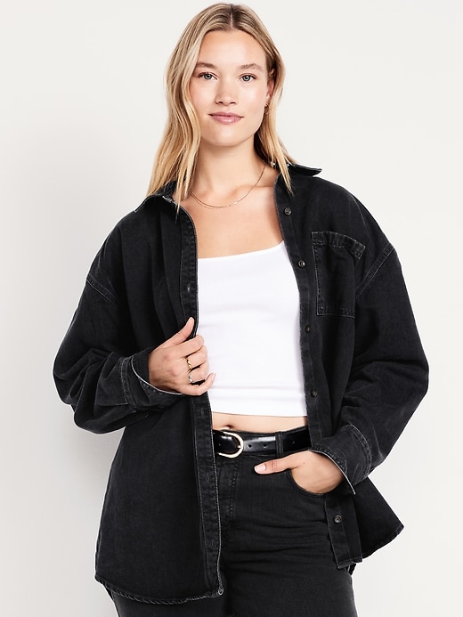 Image number 4 showing, Denim Button-Down Boyfriend Shirt