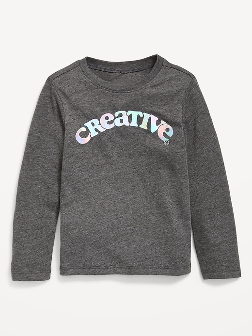 Image number 1 showing, Long-Sleeve Graphic T-Shirt for Toddler Girls