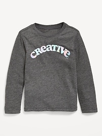 Image number 1 showing, Long-Sleeve Graphic T-Shirt for Toddler Girls