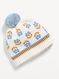 Image number 1 showing, Pom-Pom Beanie for Toddler Girls