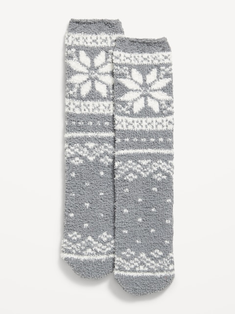 Chaussettes douillettes pour homme - Jacquard Gris