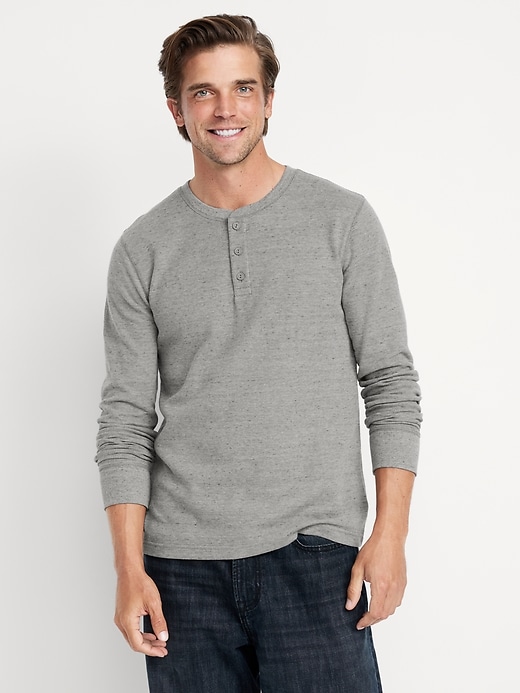 Image number 1 showing, Waffle Henley T-Shirt