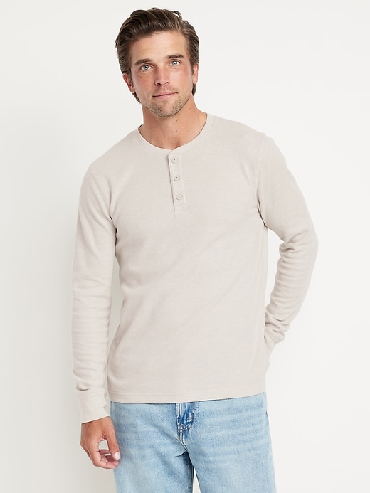 Image number 1 showing, Waffle Henley T-Shirt