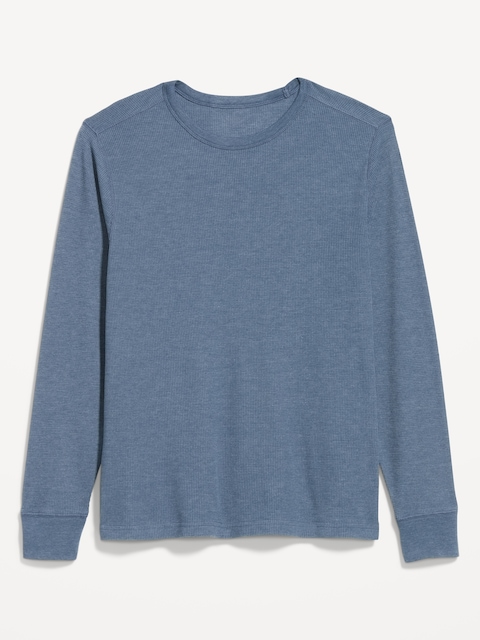 T-shirt en tricot gaufré - Bleu