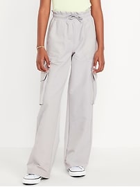 Image number 1 showing, High-Waisted Cargo Wide-Leg Performance Pants for Girls