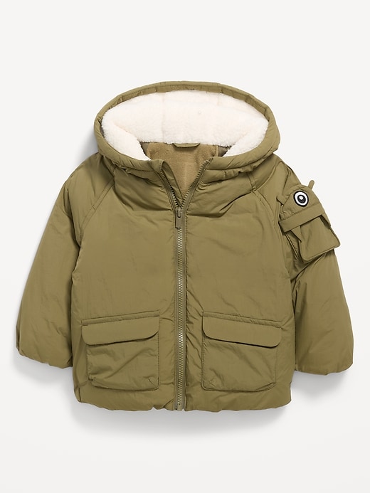 Image number 1 showing, Water-Resistant Unisex Oversized Monster Jacket for Toddler