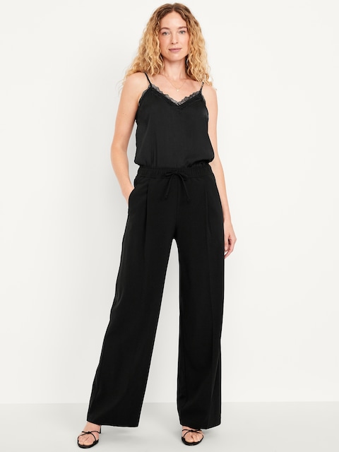 High-Waisted Billie Wide-Leg Trouser - Black Jack